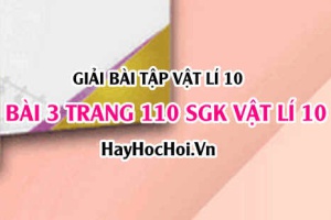 Giải bài 3 trang 110 SGK Vật lí 10: Các dạng cân bằng, cân bằng bền, cân bằng không bền, cân bằng phiếm định